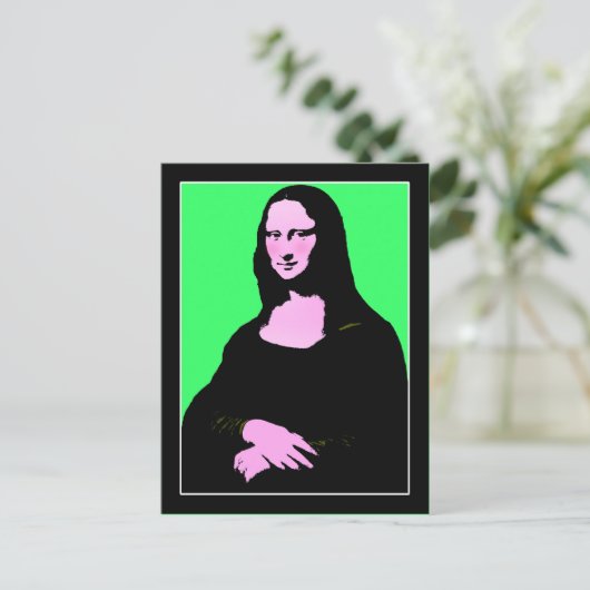 Mona Lisa Pop Art Style Briefkaart (Staand voorkant)