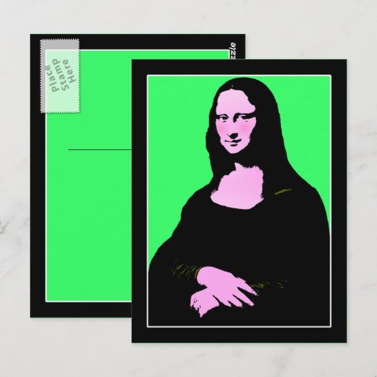 Mona Lisa Pop Art Style Briefkaart (Voorkant / Achterkant)