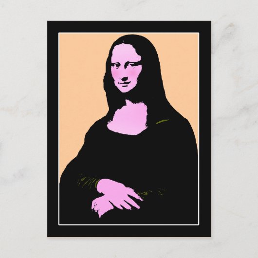 Mona Lisa Pop Art Style Briefkaart (Voorkant)