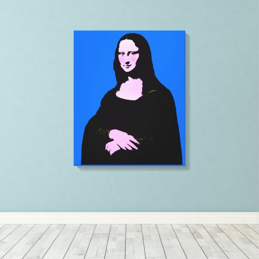 Mona Lisa Pop Art Style Canvas Afdruk (Insitu (Houten vloer))