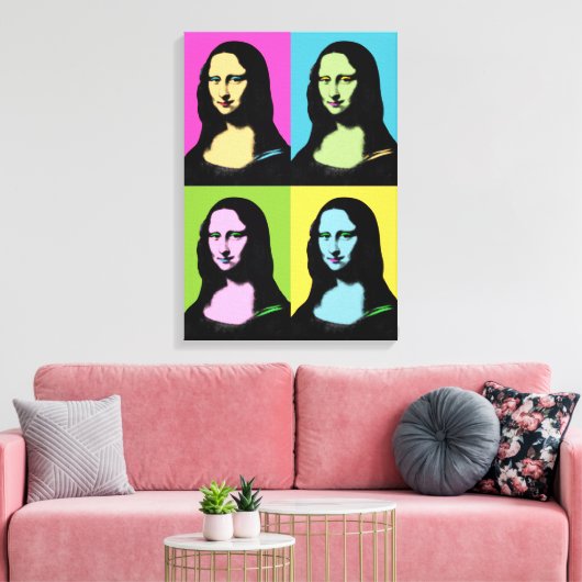 Mona Lisa - Pop Art Style Canvas Afdruk (Insitu (Woonkamer))