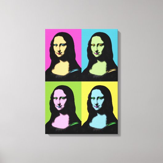 Mona Lisa - Pop Art Style Canvas Afdruk (Voorkant)