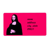 Mona Lisa Pop Art Style Etiket (Voorkant)