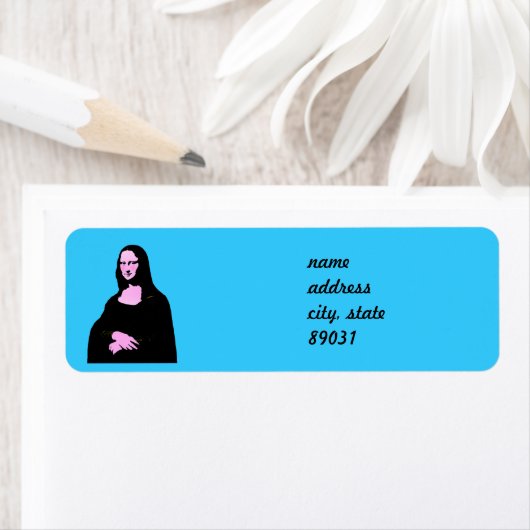 Mona Lisa Pop Art Style Etiket (Insitu)