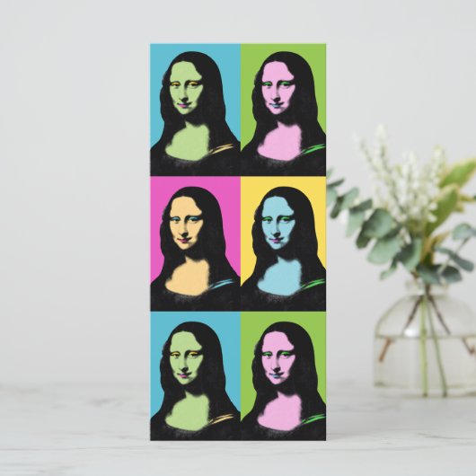 Mona Lisa - pop Art Style Flat Kaart (Staand voorkant)