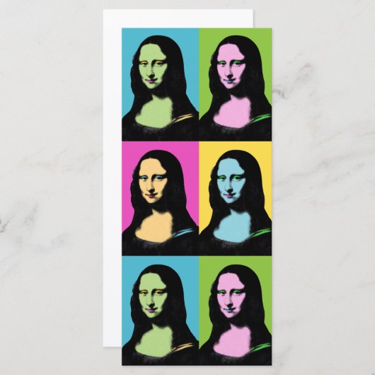 Mona Lisa - pop Art Style Flat Kaart (Voorkant / Achterkant)
