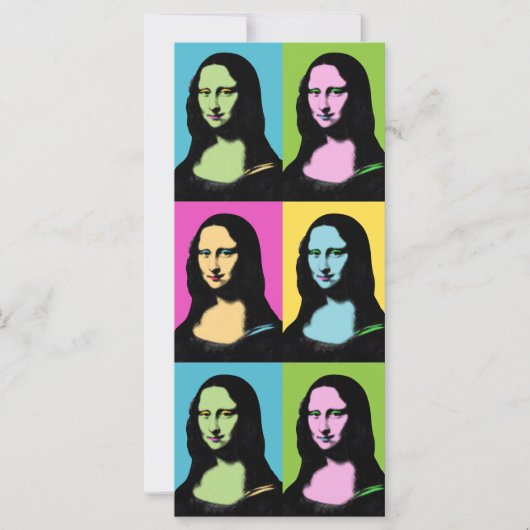Mona Lisa - pop Art Style Flat Kaart (Voorkant)