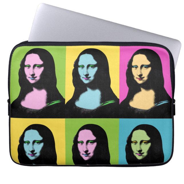 Mona Lisa - Pop Art Style Laptop Sleeve (Voorkant)