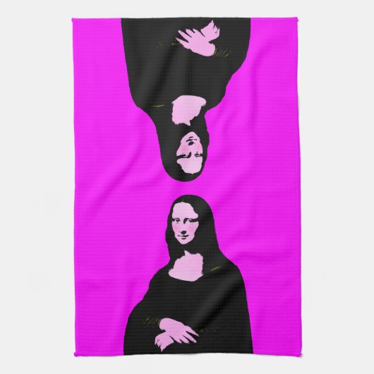 Mona Lisa Pop Art Style Theedoek (Verticaal)