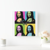 Mona Lisa - Pop Art Style Vierkante Klok (Huis)