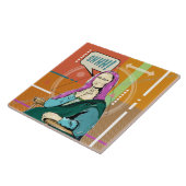 Mona Lisa pop art Tegeltje (Zijkant)