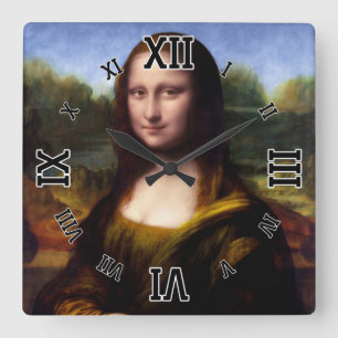 Mona Lisa (Portrait of Lisa Gherardini) Vierkante Klok