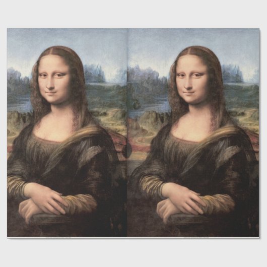 Mona Lisa Portrait / Schilderen Cadeaupapier (Vlak)