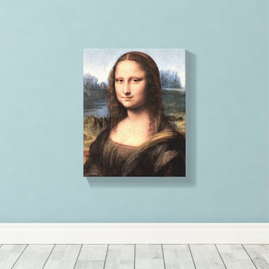 Mona Lisa Portrait / Schilderen Canvas Afdruk (Insitu (Houten vloer))
