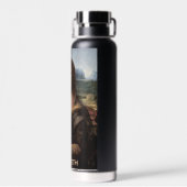 Mona Lisa Portrait Schilderen Naam Waterflesje toe Waterfles (Achterkant)