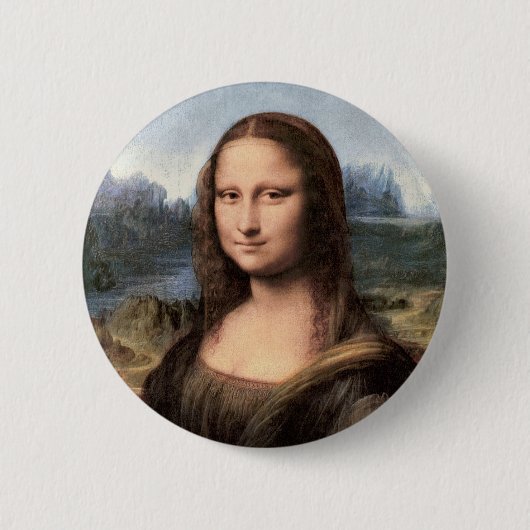 Mona Lisa Portrait / Schilderen Ronde Button 5,7 Cm (Voorkant)