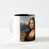 Mona Lisa Portrait / Schilderen Tweekleurige Koffiemok (Voorkant links)