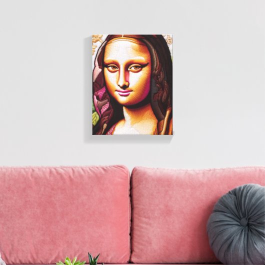 Mona Lisa Portret / schilderij Canvas Print (Insitu (Woonkamer))