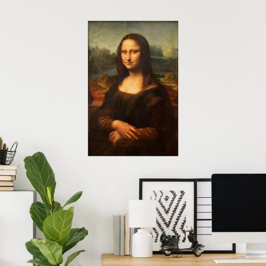 Mona Lisa portret schilderij Leonardo Da Vinci Poster (Thuiskantoor)