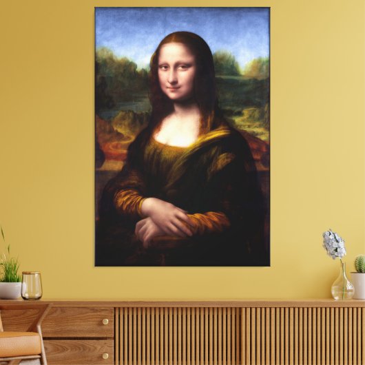 Mona Lisa (Portret van Lisa Gherardini) Canvas Afdruk (Insitu (Woonkamer))