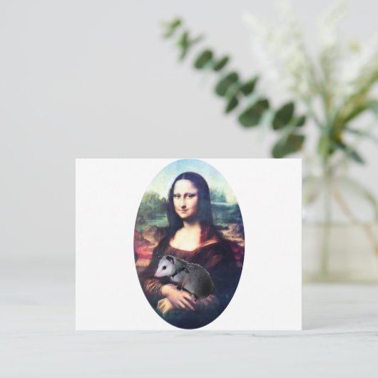 Mona Lisa Possum Briefkaart (Staand voorkant)
