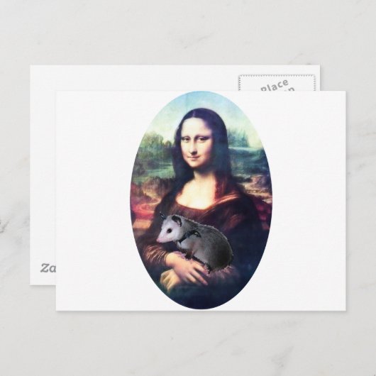 Mona Lisa Possum Briefkaart (Voorkant / Achterkant)