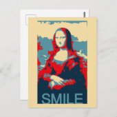 Mona Lisa Poster Smile Briefkaart (Voorkant / Achterkant)