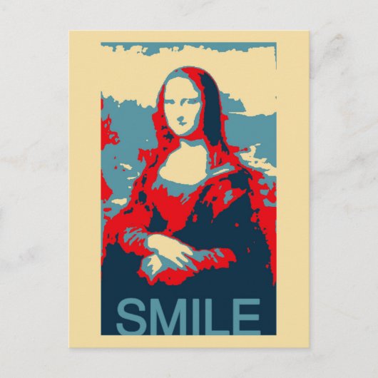 Mona Lisa Poster Smile Briefkaart (Voorkant)
