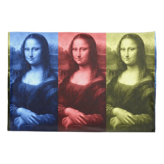 Mona Lisa Primaire Colour Pillowcase Kussensloop (Achterkant)