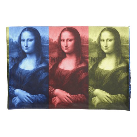 Mona Lisa Primaire Colour Pillowcase Kussensloop (Voorkant)