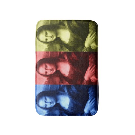 Mona Lisa Primaire kleuren Badmat (Voorkant Verticaal)