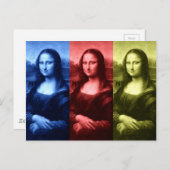 Mona Lisa Primaire kleuren Briefkaart (Voorkant / Achterkant)