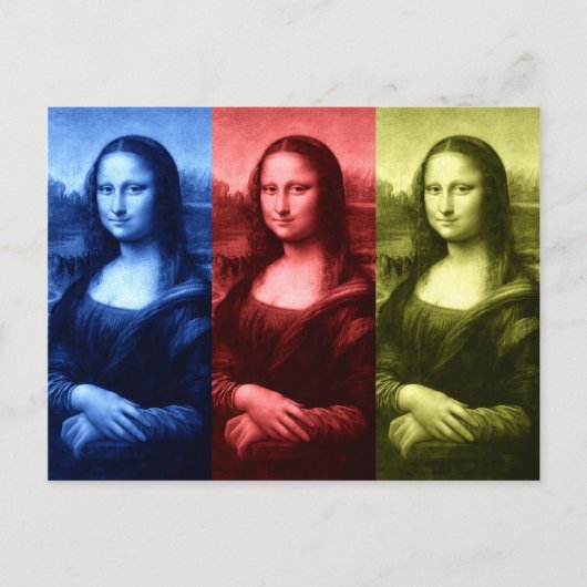 Mona Lisa Primaire kleuren Briefkaart (Voorkant)