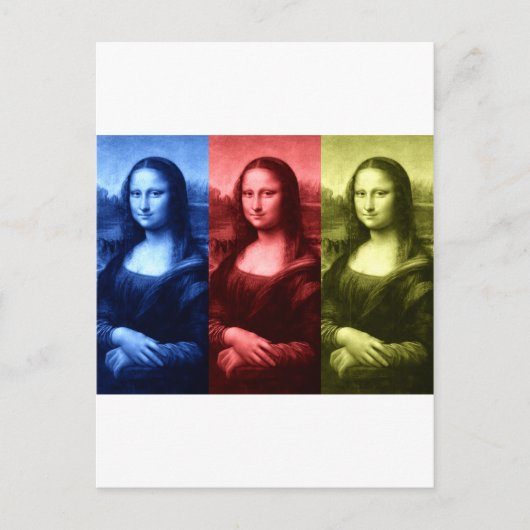 Mona Lisa Primaire kleuren Briefkaart (Voorkant)