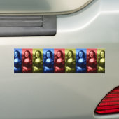 Mona Lisa Primaire kleuren Bumpersticker (Op auto)
