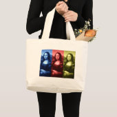 Mona Lisa Primaire kleuren Grote Tote Bag (Voorkant (product))