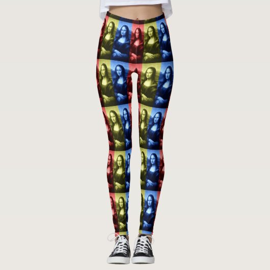 Mona Lisa Primaire kleuren Leggings (Voorkant)