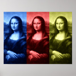 Mona Lisa Primaire kleuren Poster