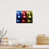 Mona Lisa Primaire kleuren Poster (Keuken)