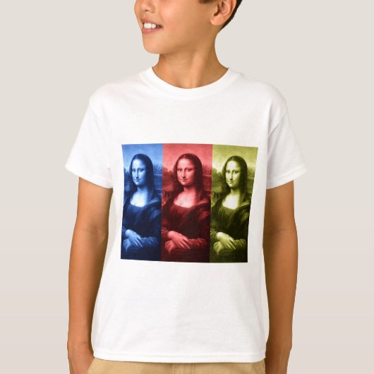 Mona Lisa Primaire kleuren T-shirt (Voorkant)