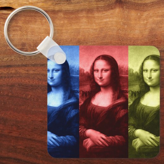 Mona Lisa Primary Colors Sleutelhanger (Voorkant)