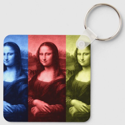 Mona Lisa Primary Colors Sleutelhanger (Achterkant)