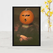 Mona Lisa Pumpkin Kaart (Gele Bloem)