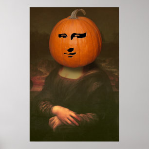 Mona Lisa Pumpkin Poster