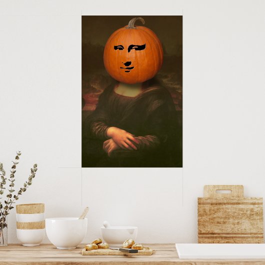 Mona Lisa Pumpkin Poster (Keuken)