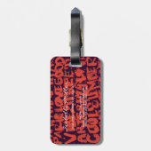 Mona Lisa Punk Art Bagagelabel (Achterkant verticaal)