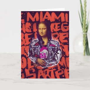 Mona Lisa Punk Art Kaart