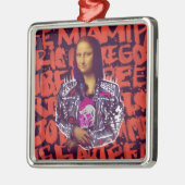Mona Lisa Punk Art Metalen Ornament (Links)