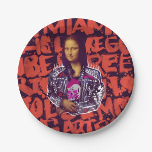 Mona Lisa Punk Art Papieren Bordje
