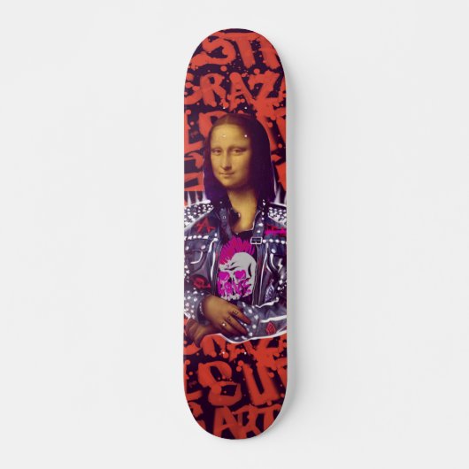 Mona Lisa Punk Art Persoonlijk Skateboard (Voorkant)